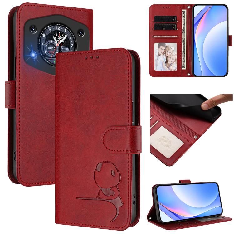 Litter Panda Embossing RFID Leather Phone Case with Lanyard, For Cubot A40, For Cubot P90, For Cubot A30, For Cubot A20, For Cubot Max 5, For Cubot A10, For Cubot Note 40, For Cubot P50
