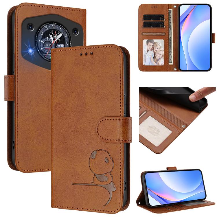 Litter Panda Embossing RFID Leather Phone Case with Lanyard, For Cubot A40, For Cubot P90, For Cubot A30, For Cubot A20, For Cubot Max 5, For Cubot A10, For Cubot Note 40, For Cubot P50