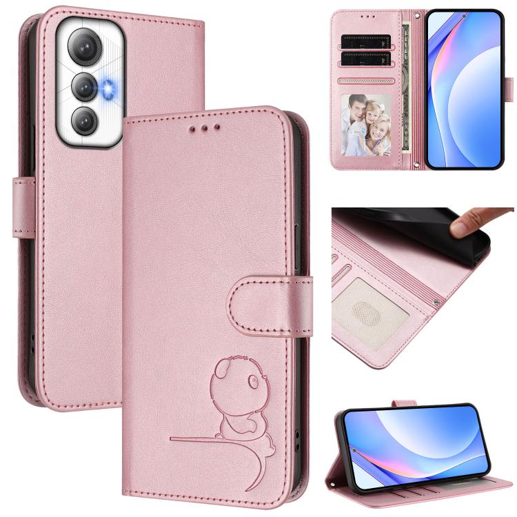 Litter Panda Embossing RFID Leather Phone Case with Lanyard, For Cubot A40, For Cubot P90, For Cubot A30, For Cubot A20, For Cubot Max 5, For Cubot A10, For Cubot Note 40, For Cubot P50