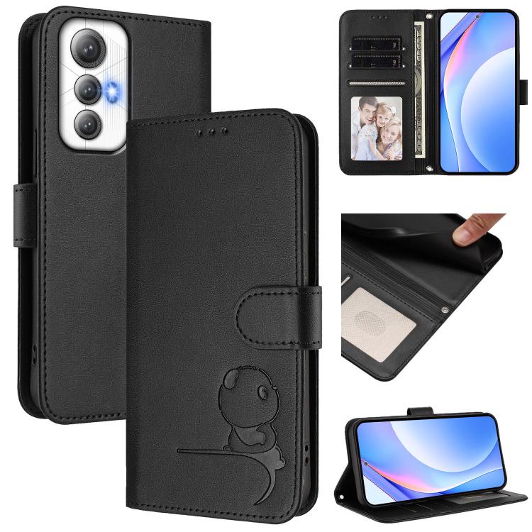 Litter Panda Embossing RFID Leather Phone Case with Lanyard, For Cubot A40, For Cubot P90, For Cubot A30, For Cubot A20, For Cubot Max 5, For Cubot A10, For Cubot Note 40, For Cubot P50