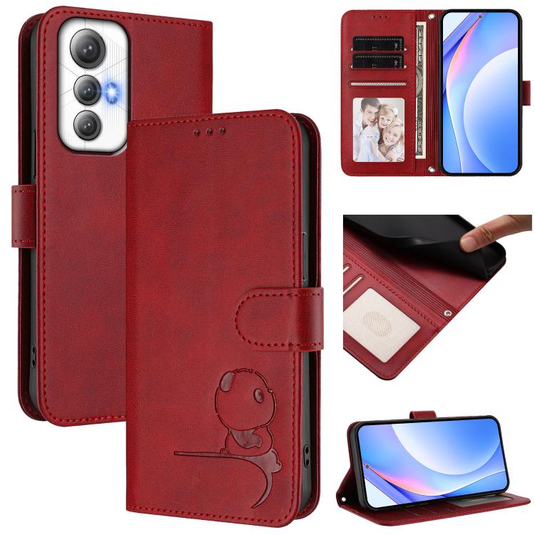 Litter Panda Embossing RFID Leather Phone Case with Lanyard, For Cubot A40, For Cubot P90, For Cubot A30, For Cubot A20, For Cubot Max 5, For Cubot A10, For Cubot Note 40, For Cubot P50