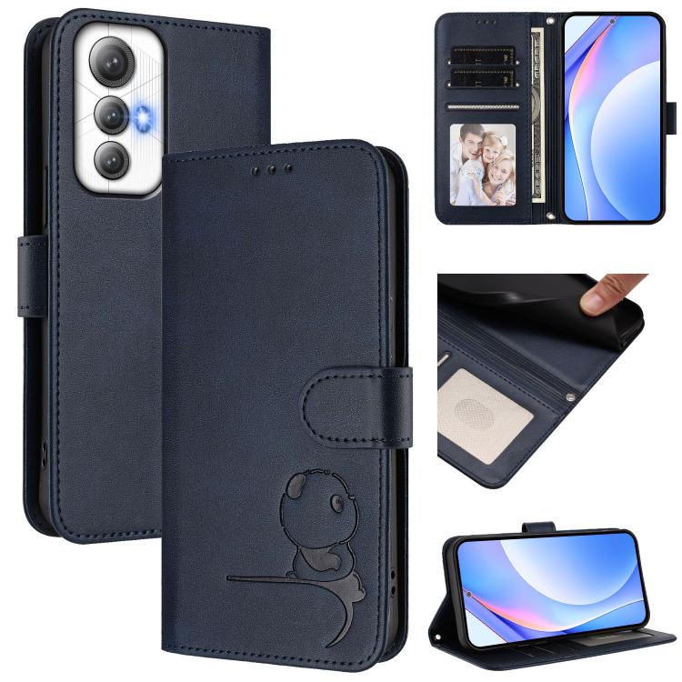 Litter Panda Embossing RFID Leather Phone Case with Lanyard, For Cubot A40, For Cubot P90, For Cubot A30, For Cubot A20, For Cubot Max 5, For Cubot A10, For Cubot Note 40, For Cubot P50