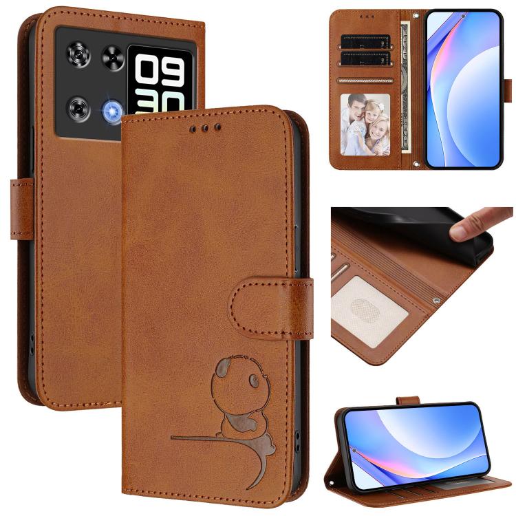 Litter Panda Embossing RFID Leather Phone Case with Lanyard, For Cubot A40, For Cubot P90, For Cubot A30, For Cubot A20, For Cubot Max 5, For Cubot A10, For Cubot Note 40, For Cubot P50