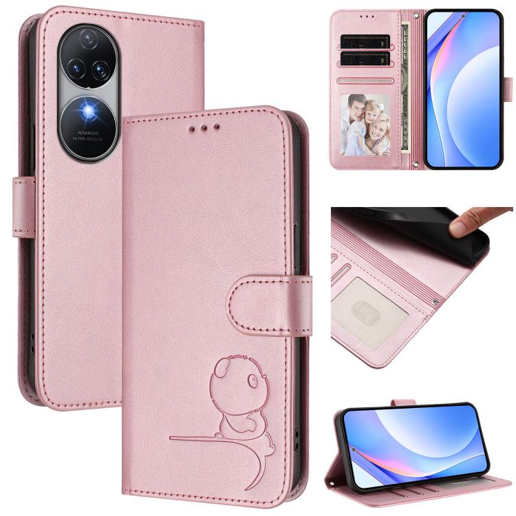 Litter Panda Embossing RFID Leather Phone Case with Lanyard, For Oukitel C59 / C59 Pro, For Oukitel C58 / C58 Pro, For Oukitel C57S / C57 Pro / C57 / BLU J12, For Oukitel C53, For Oukitel C50, For Oukitel C37, For Oukitel C51, For Oukitel C38