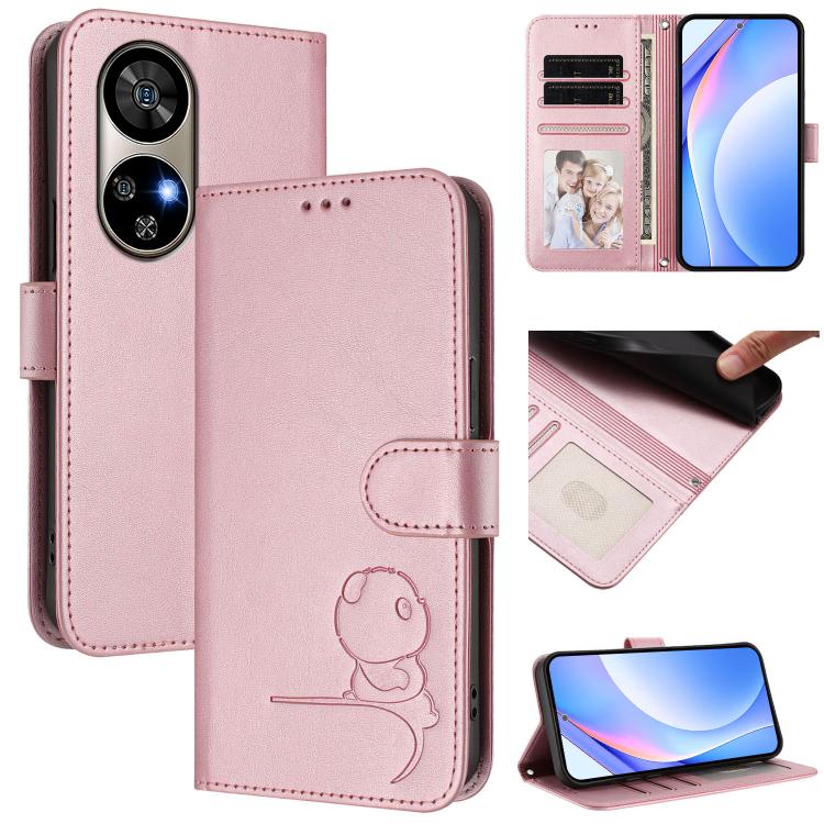 Litter Panda Embossing RFID Leather Phone Case with Lanyard, For Ulefone Note 21, For Ulefone Note 18 Ultra / 18 Pro, For Ulefone Note 20 Pro, For Ulefone Note 19, For Ulefone Note 17 Pro, For Ulefone Note 16 Pro, For Ulefone Note 14