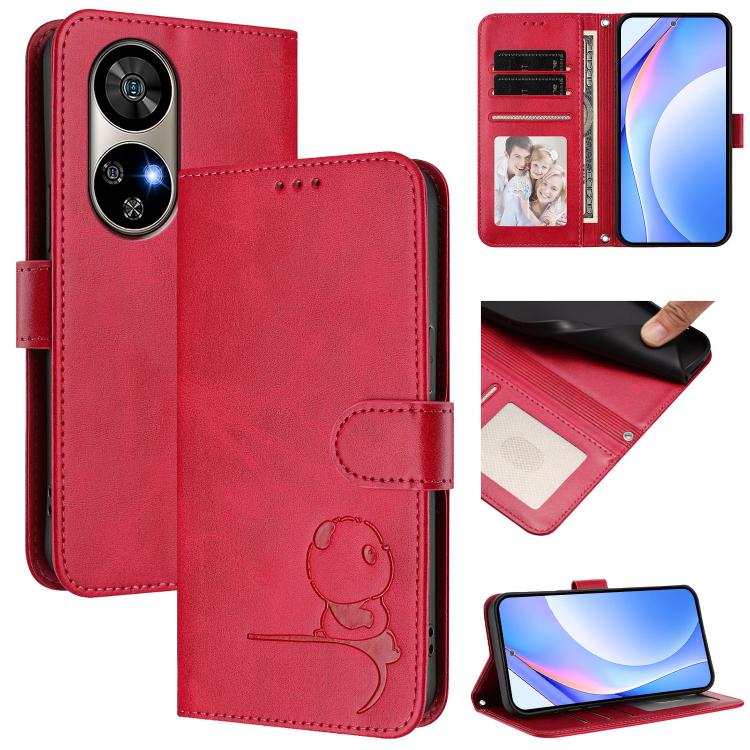 Litter Panda Embossing RFID Leather Phone Case with Lanyard, For Ulefone Note 21, For Ulefone Note 18 Ultra / 18 Pro, For Ulefone Note 20 Pro, For Ulefone Note 19, For Ulefone Note 17 Pro, For Ulefone Note 16 Pro, For Ulefone Note 14