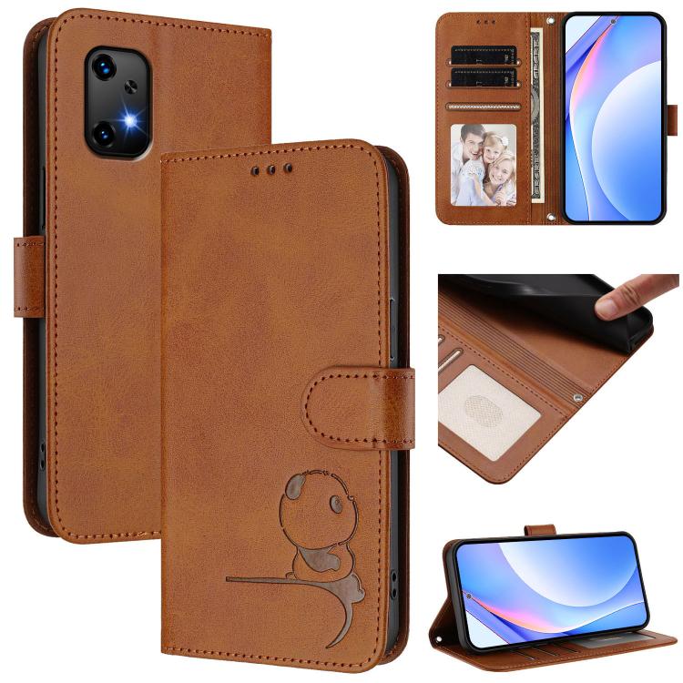 Litter Panda Embossing RFID Leather Phone Case with Lanyard, For UMIDIGI G100x 5G / 4G, For UMIDIGI G100 Pro, For UMIDIGI G100, For UMIDIGI Note 100, For UMIDIGI Note 90, For UMIDIGI A15 / A15C / A15T, For UMIDIGI G9 5G / Note 9 5G, For UMIDIGI Bison X20