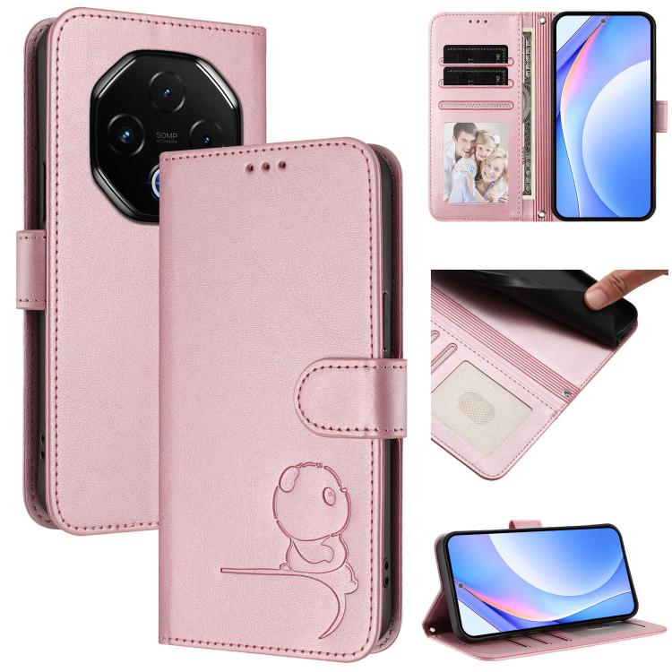 Litter Panda Embossing RFID Leather Phone Case with Lanyard, For UMIDIGI G100x 5G / 4G, For UMIDIGI G100 Pro, For UMIDIGI G100, For UMIDIGI Note 100, For UMIDIGI Note 90, For UMIDIGI A15 / A15C / A15T, For UMIDIGI G9 5G / Note 9 5G, For UMIDIGI Bison X20