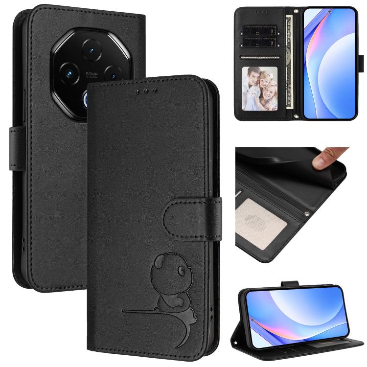 Litter Panda Embossing RFID Leather Phone Case with Lanyard, For UMIDIGI G100x 5G / 4G, For UMIDIGI G100 Pro, For UMIDIGI G100, For UMIDIGI Note 100, For UMIDIGI Note 90, For UMIDIGI A15 / A15C / A15T, For UMIDIGI G9 5G / Note 9 5G, For UMIDIGI Bison X20