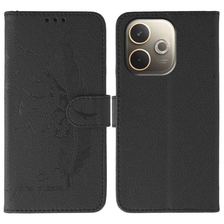 Feather Pattern Litchi Texture Leather Phone Case, For OPPO Find X9, For OPPO A6 Pro 5G, For OPPO Find X9 Pro, For OPPO A5 Pro 5G Global