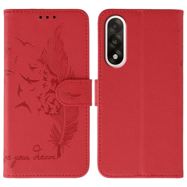 Feather Pattern Litchi Texture Leather Phone Case, For OnePlus Ace 6, For OnePlus 15, For OnePlus Nord 5, For OnePlus Nord CE5
