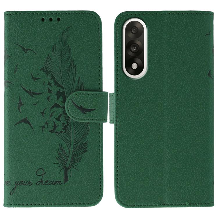 Feather Pattern Litchi Texture Leather Phone Case, For OnePlus Ace 6, For OnePlus 15, For OnePlus Nord 5, For OnePlus Nord CE5
