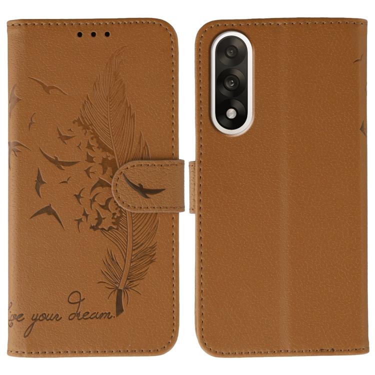 Feather Pattern Litchi Texture Leather Phone Case, For OnePlus Ace 6, For OnePlus 15, For OnePlus Nord 5, For OnePlus Nord CE5