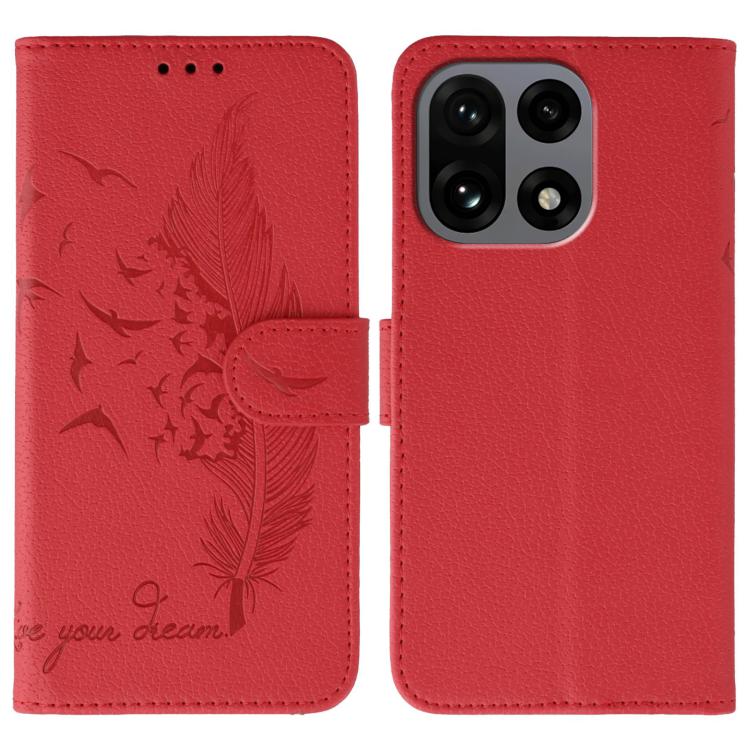 Feather Pattern Litchi Texture Leather Phone Case, For OnePlus Ace 6, For OnePlus 15, For OnePlus Nord 5, For OnePlus Nord CE5