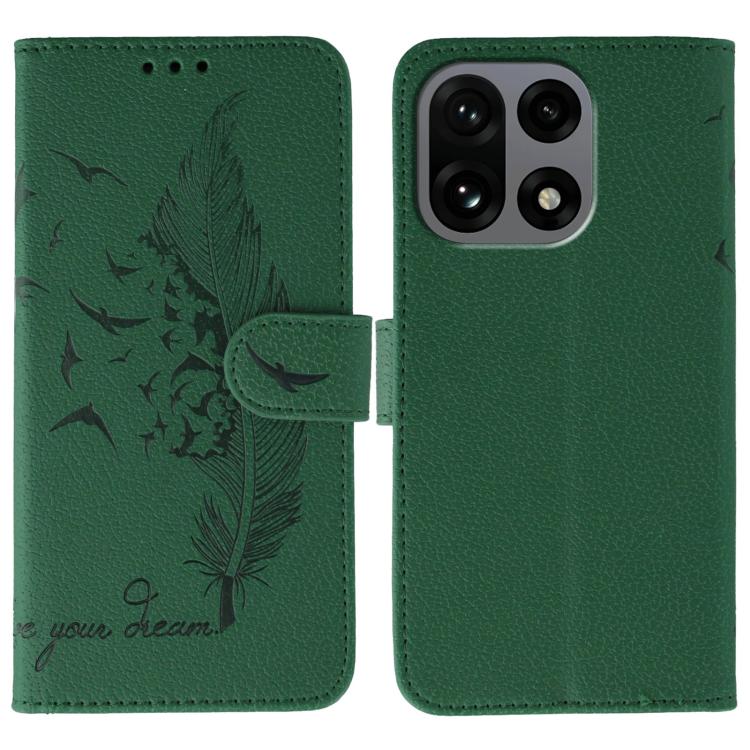 Feather Pattern Litchi Texture Leather Phone Case, For OnePlus Ace 6, For OnePlus 15, For OnePlus Nord 5, For OnePlus Nord CE5