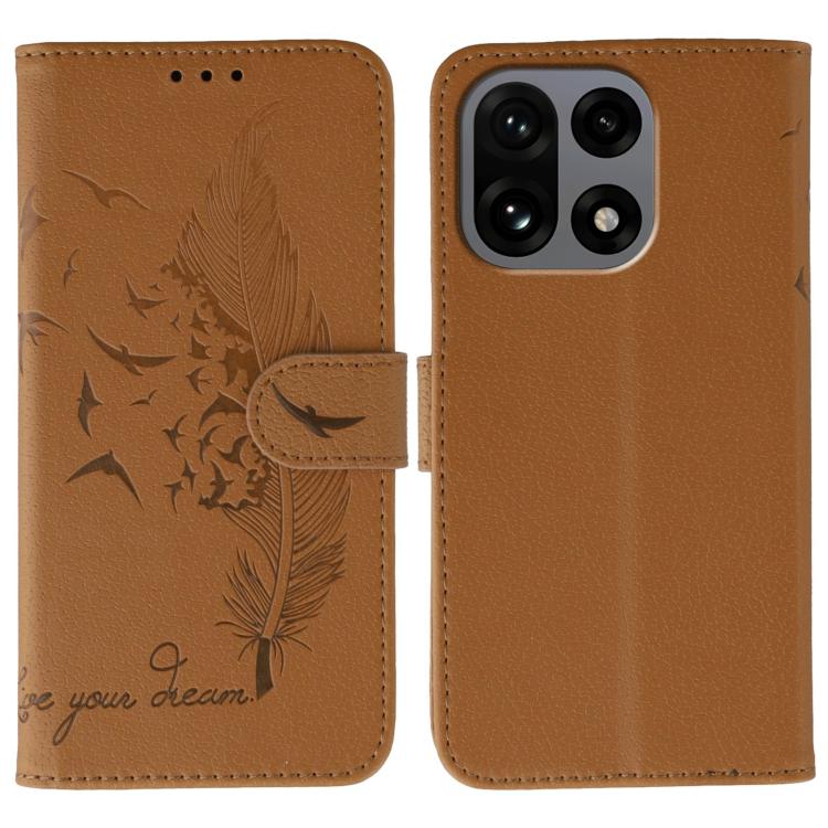 Feather Pattern Litchi Texture Leather Phone Case, For OnePlus Ace 6, For OnePlus 15, For OnePlus Nord 5, For OnePlus Nord CE5