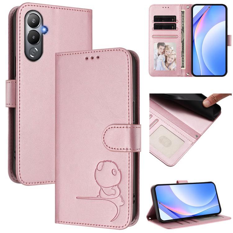 Litter Panda Embossing RFID Leather Phone Case with Lanyard, For Tecno Spark 10C / 10 4G, For Tecno Spark 10 Pro 4G / K17 4G, For Tecno Camon 19 / 19 Pro 5G, For Tecno Pova 4 Pro, For Tecno Pova 4, For Tecno Pova Neo 2, For Tecno Spark Go 2022 / Spark ...