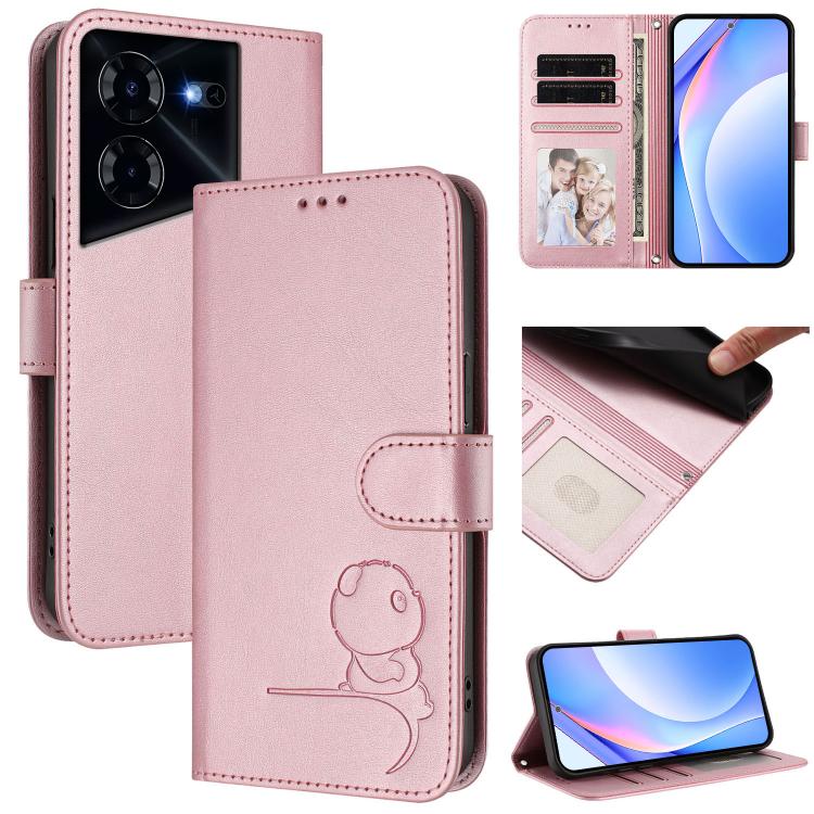 Litter Panda Embossing RFID Leather Phone Case with Lanyard, For Tecno Spark Go 2024 / Spark 20 4G, For Tecno Pova 5 Pro 5G, For Tecno Pova Neo 3, For Tecno Pova 5, For Tecno Camon 20 Premier, For Tecno Camon 20 Pro 5G, For Tecno Camon 20 / 20 Pro 4G  ...