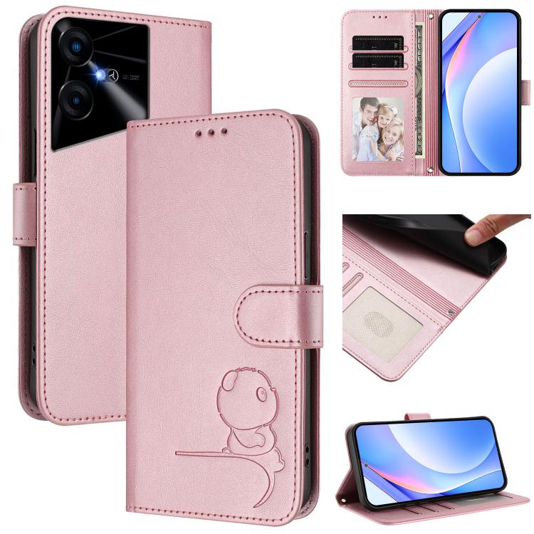 Litter Panda Embossing RFID Leather Phone Case with Lanyard, For Tecno Spark Go 2024 / Spark 20 4G, For Tecno Pova 5 Pro 5G, For Tecno Pova Neo 3, For Tecno Pova 5, For Tecno Camon 20 Premier, For Tecno Camon 20 Pro 5G, For Tecno Camon 20 / 20 Pro 4G  ...