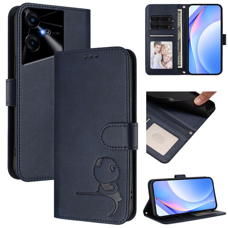 Litter Panda Embossing RFID Leather Phone Case with Lanyard, For Tecno Spark Go 2024 / Spark 20 4G, For Tecno Pova 5 Pro 5G, For Tecno Pova Neo 3, For Tecno Pova 5, For Tecno Camon 20 Premier, For Tecno Camon 20 Pro 5G, For Tecno Camon 20 / 20 Pro 4G  ...