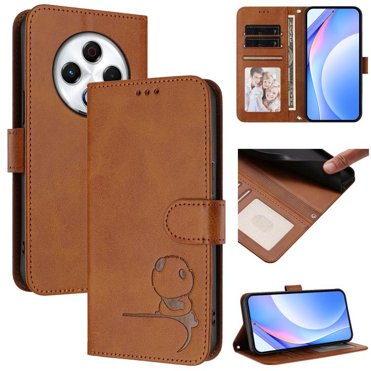 Litter Panda Embossing RFID Leather Phone Case with Lanyard, For Tecno Camon 30S / 30S Pro, For Tecno Spark 30 5G, For Tecno Spark 30 Pro 4G, For Tecno Spark 30 4G, For Tecno Spark Go 5G 2025 / Infinix Hot 60i, For Tecno Pova 6 Neo 5G                  ...