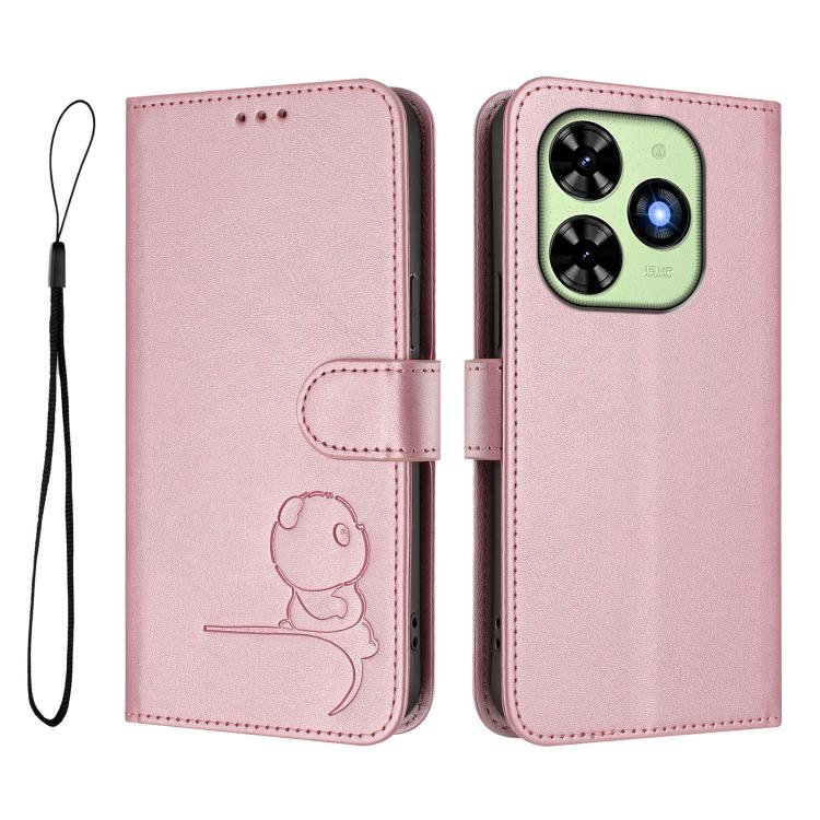 Litter Panda Embossing RFID Leather Phone Case with Lanyard, For Tecno Spark Go 2024 / Spark 20 4G, For Tecno Pova 5 Pro 5G, For Tecno Pova Neo 3, For Tecno Pova 5, For Tecno Camon 20 Premier, For Tecno Camon 20 Pro 5G, For Tecno Camon 20 / 20 Pro 4G  ...
