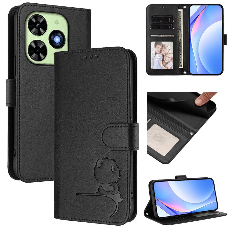 Litter Panda Embossing RFID Leather Phone Case with Lanyard, For Tecno Spark Go 2024 / Spark 20 4G, For Tecno Pova 5 Pro 5G, For Tecno Pova Neo 3, For Tecno Pova 5, For Tecno Camon 20 Premier, For Tecno Camon 20 Pro 5G, For Tecno Camon 20 / 20 Pro 4G  ...