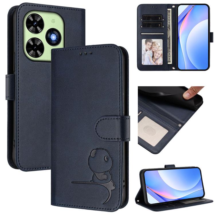 Litter Panda Embossing RFID Leather Phone Case with Lanyard, For Tecno Spark Go 2024 / Spark 20 4G, For Tecno Pova 5 Pro 5G, For Tecno Pova Neo 3, For Tecno Pova 5, For Tecno Camon 20 Premier, For Tecno Camon 20 Pro 5G, For Tecno Camon 20 / 20 Pro 4G  ...