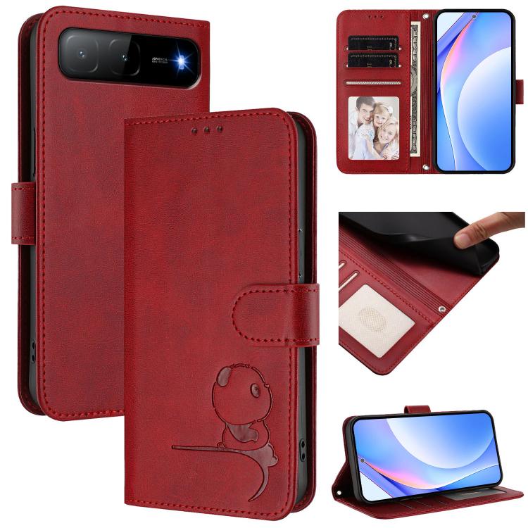 Litter Panda Embossing RFID Leather Phone Case with Lanyard, For Tecno Camon 30S / 30S Pro, For Tecno Spark 30 5G, For Tecno Spark 30 Pro 4G, For Tecno Spark 30 4G, For Tecno Spark Go 5G 2025 / Infinix Hot 60i, For Tecno Pova 6 Neo 5G                  ...