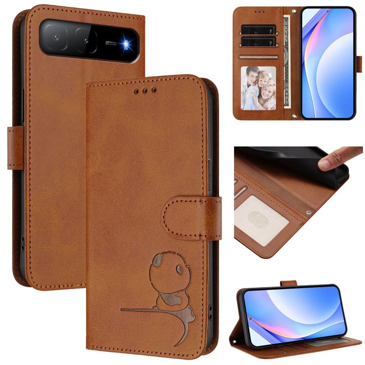 Litter Panda Embossing RFID Leather Phone Case with Lanyard, For Tecno Camon 30S / 30S Pro, For Tecno Spark 30 5G, For Tecno Spark 30 Pro 4G, For Tecno Spark 30 4G, For Tecno Spark Go 5G 2025 / Infinix Hot 60i, For Tecno Pova 6 Neo 5G                  ...