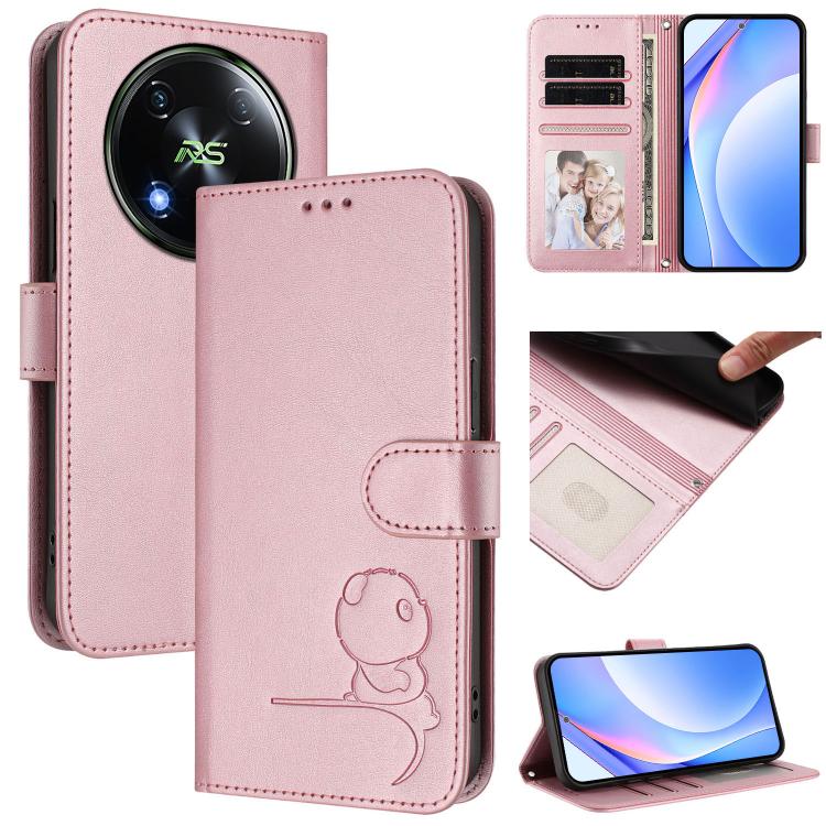 Litter Panda Embossing RFID Leather Phone Case with Lanyard, For itel A50C, For itel A50, For itel P55 5G, For itel RS4, For itel S24, For itel P55+, For itel P55 4G / Infinix Smart 8, For itel A05s