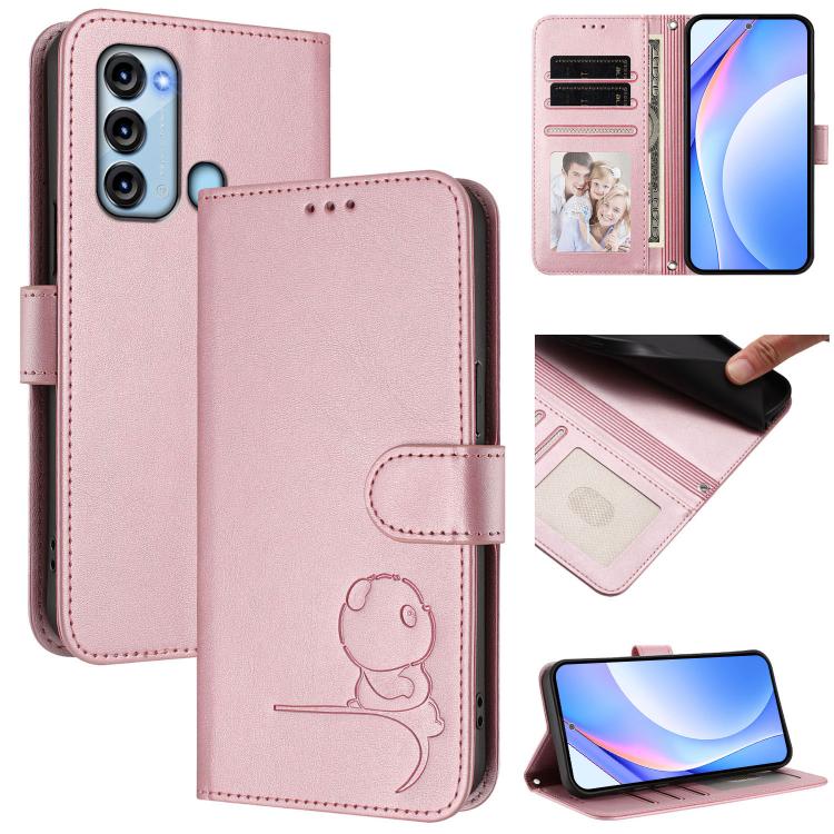 Litter Panda Embossing RFID Leather Phone Case with Lanyard, For itel A70, For itel A60 / A60s, For itel S23+, For itel S23, For itel S18 / Vision 5, For itel P40, For itel P38, For itel S17 / Vision 3