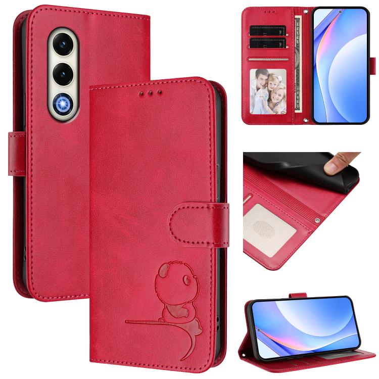 Litter Panda Embossing RFID Leather Phone Case with Lanyard, For itel A200 / A200+ 4G, For itel A95 5G, For itel A90, For itel City 100, For itel A58 Lite / A49 Play, For itel S25 Ultra, For itel S25, For itel A80