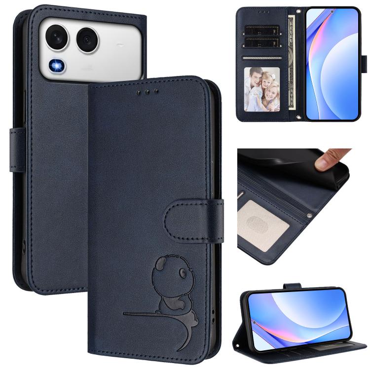 Litter Panda Embossing RFID Leather Phone Case with Lanyard, For itel A200 / A200+ 4G, For itel A95 5G, For itel A90, For itel City 100, For itel A58 Lite / A49 Play, For itel S25 Ultra, For itel S25, For itel A80
