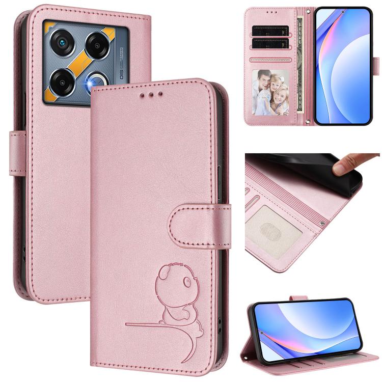 Litter Panda Embossing RFID Leather Phone Case with Lanyard, For Infinix Note 40X 5G, For Infinix Note 40 5G, For Infinix GT 20 Pro, For Infinix Note 40 Pro 4G / 5G, For Infinix Note 40 4G, For Infinix Hot 40 / Hot 40 Pro, For Infinix Zero 30 4G       ...