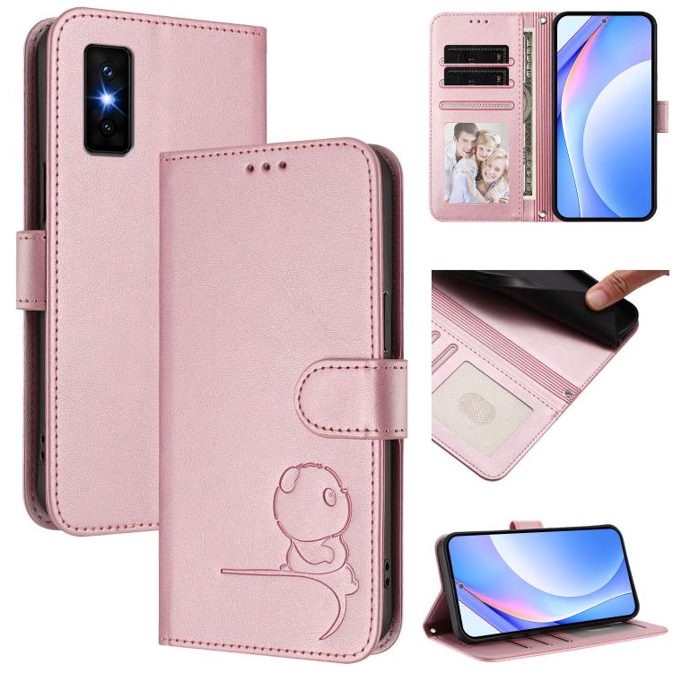 Litter Panda Embossing RFID Leather Phone Case with Lanyard, For Infinix GT 50 Pro 5G, For Infinix Note Edge 5G, For Infinix Smart 20 4G, For Infinix Note 60 / 60 Pro 5G, For Infinix Smart 10 Plus 4G, For Infinix Smart 10 / Tecno Pop 10                ...