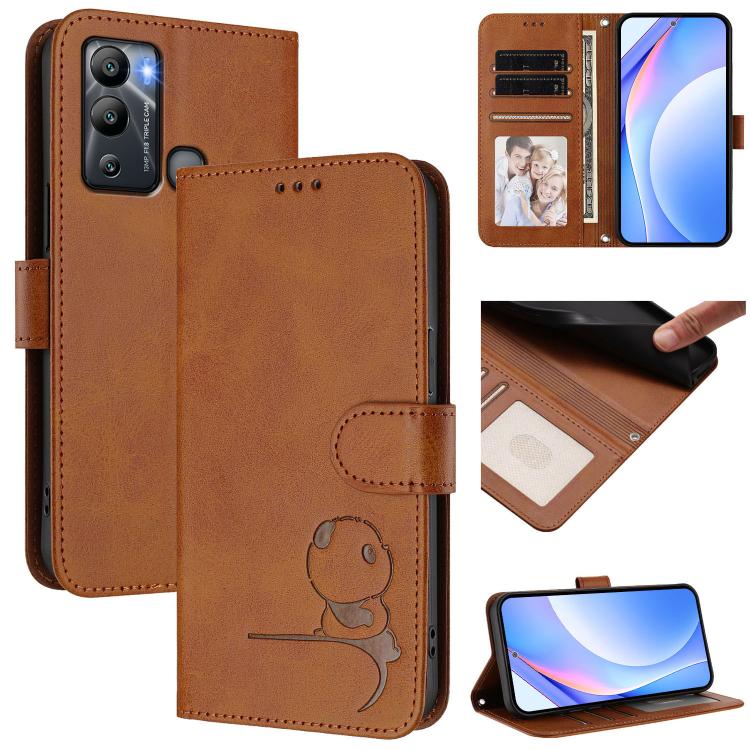 Litter Panda Embossing RFID Leather Phone Case with Lanyard, For Infinix Hot 20S / 20 Pro, For Infinix Hot 20 5G, For Infinix Smart 7 Global, For Infinix Hot 12i / Hot 20i, For Infinix Zero 5G 2023, For Infinix Hot 20 Play, For Infinix Hot 20 4G       ...