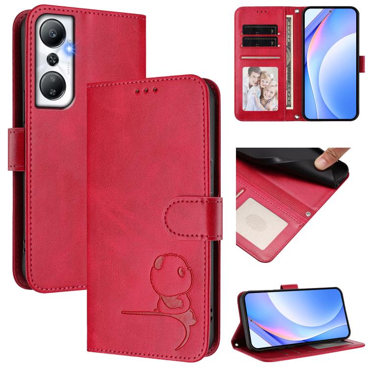 Litter Panda Embossing RFID Leather Phone Case with Lanyard, For Infinix Hot 20S / 20 Pro, For Infinix Hot 20 5G, For Infinix Smart 7 Global, For Infinix Hot 12i / Hot 20i, For Infinix Zero 5G 2023, For Infinix Hot 20 Play, For Infinix Hot 20 4G       ...