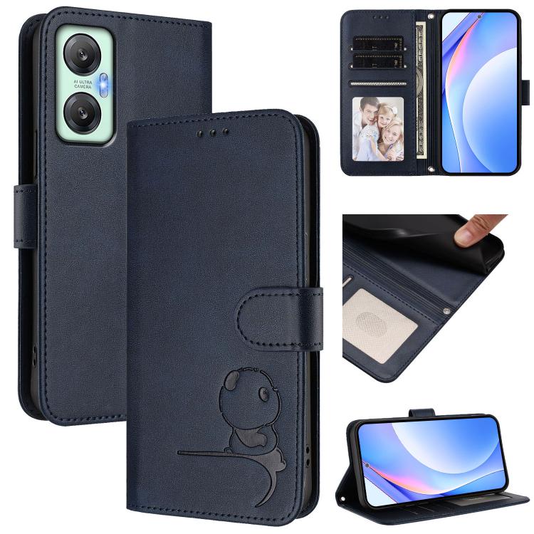Litter Panda Embossing RFID Leather Phone Case with Lanyard, For Infinix Hot 20S / 20 Pro, For Infinix Hot 20 5G, For Infinix Smart 7 Global, For Infinix Hot 12i / Hot 20i, For Infinix Zero 5G 2023, For Infinix Hot 20 Play, For Infinix Hot 20 4G       ...