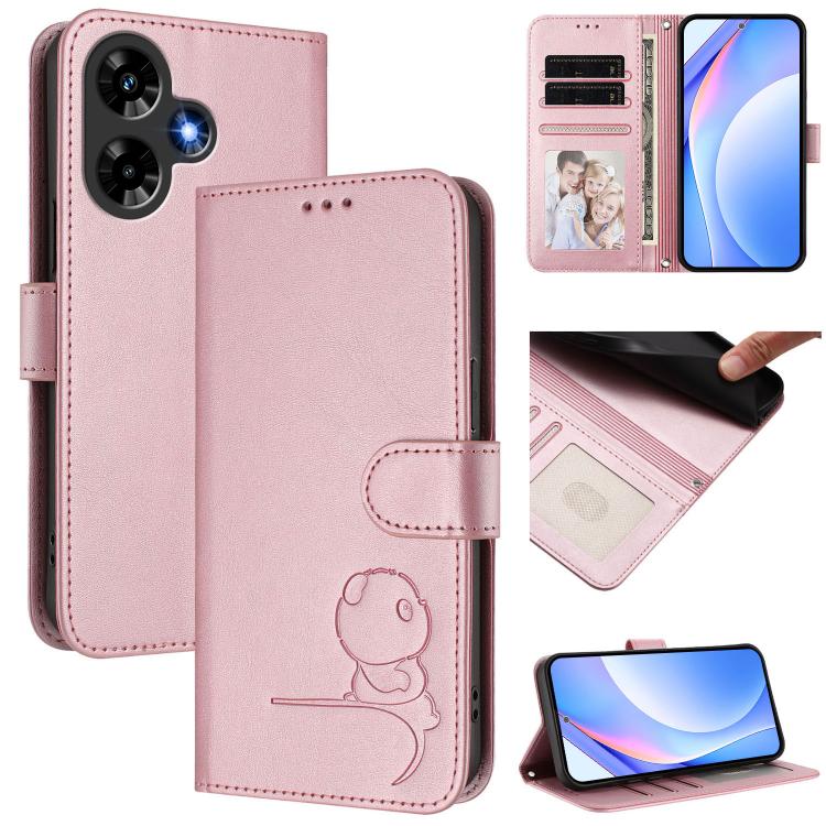 Litter Panda Embossing RFID Leather Phone Case with Lanyard, For Infinix Hot 30 5G, For Infinix Hot 30 Play NFC, For Infinix Smart 7 Plus / Smart 7 HD, For Infinix Note 30 4G / 5G, For Infinix Note 30 Pro 4G, Infinix Note 30 VIP, For Infinix Hot 30i   ...