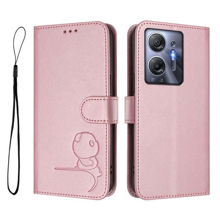 Litter Panda Embossing RFID Leather Phone Case with Lanyard, For Infinix Hot 30 5G, For Infinix Hot 30 Play NFC, For Infinix Smart 7 Plus / Smart 7 HD, For Infinix Note 30 4G / 5G, For Infinix Note 30 Pro 4G, Infinix Note 30 VIP, For Infinix Hot 30i   ...