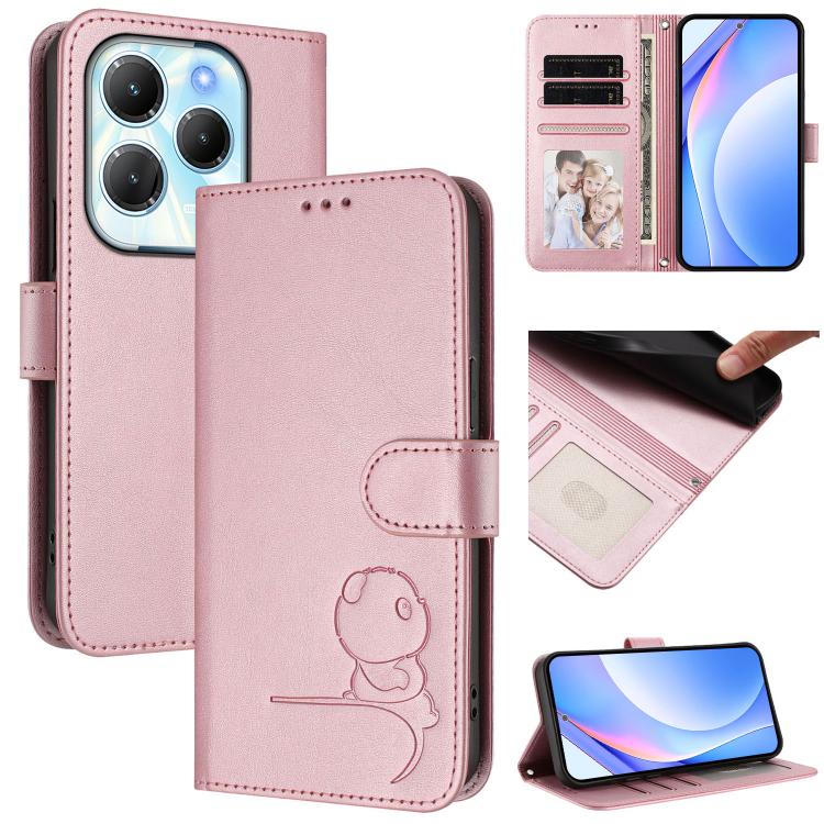 Litter Panda Embossing RFID Leather Phone Case with Lanyard, For Infinix Note 40X 5G, For Infinix Note 40 5G, For Infinix GT 20 Pro, For Infinix Note 40 Pro 4G / 5G, For Infinix Note 40 4G, For Infinix Hot 40 / Hot 40 Pro, For Infinix Zero 30 4G       ...