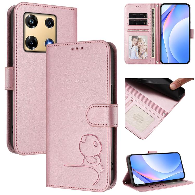 Litter Panda Embossing RFID Leather Phone Case with Lanyard, For Infinix Hot 30 5G, For Infinix Hot 30 Play NFC, For Infinix Smart 7 Plus / Smart 7 HD, For Infinix Note 30 4G / 5G, For Infinix Note 30 Pro 4G, Infinix Note 30 VIP, For Infinix Hot 30i   ...