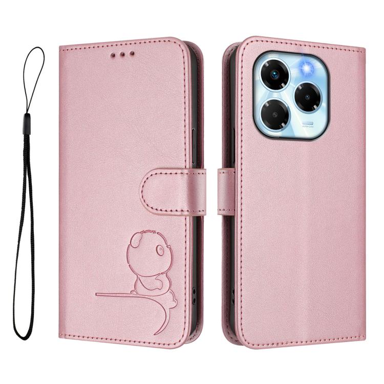 Litter Panda Embossing RFID Leather Phone Case with Lanyard, For Infinix Note 40X 5G, For Infinix Note 40 5G, For Infinix GT 20 Pro, For Infinix Note 40 Pro 4G / 5G, For Infinix Note 40 4G, For Infinix Hot 40 / Hot 40 Pro, For Infinix Zero 30 4G       ...