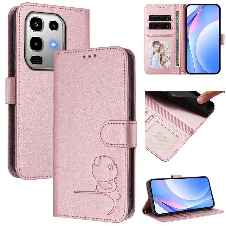 Litter Panda Embossing RFID Leather Phone Case with Lanyard, For Infinix Note 50x, For Infinix Note 50 Pro+ 5G, For Infinix Note 50 4G / 50 Pro 4G, For Infinix Hot 50i / Smart 9, For Infinix Hot 50 Pro+ 4G, For Infinix Hot 50 4G, For Infinix Hot 50 5G ...