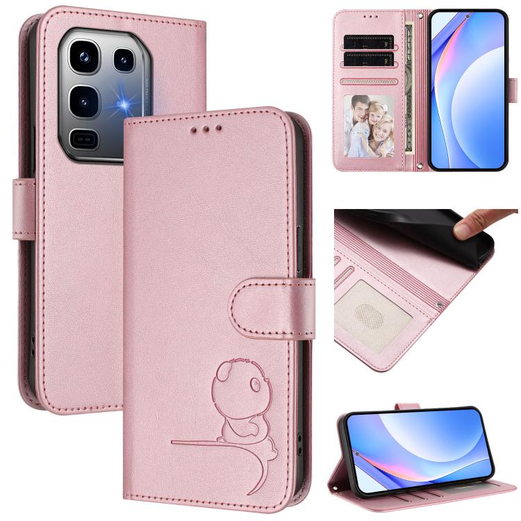 Litter Panda Embossing RFID Leather Phone Case with Lanyard, For Infinix Note 50x, For Infinix Note 50 Pro+ 5G, For Infinix Note 50 4G / 50 Pro 4G, For Infinix Hot 50i / Smart 9, For Infinix Hot 50 Pro+ 4G, For Infinix Hot 50 4G, For Infinix Hot 50 5G ...