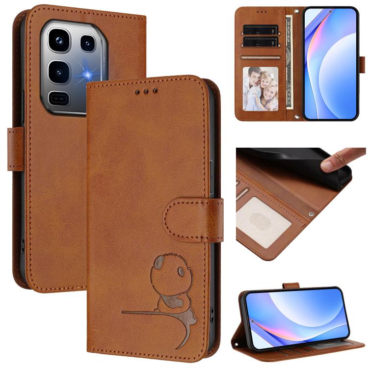 Litter Panda Embossing RFID Leather Phone Case with Lanyard, For Infinix Note 50x, For Infinix Note 50 Pro+ 5G, For Infinix Note 50 4G / 50 Pro 4G, For Infinix Hot 50i / Smart 9, For Infinix Hot 50 Pro+ 4G, For Infinix Hot 50 4G, For Infinix Hot 50 5G ...
