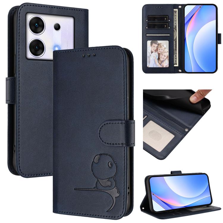 Litter Panda Embossing RFID Leather Phone Case with Lanyard, For Infinix Note 40X 5G, For Infinix Note 40 5G, For Infinix GT 20 Pro, For Infinix Note 40 Pro 4G / 5G, For Infinix Note 40 4G, For Infinix Hot 40 / Hot 40 Pro, For Infinix Zero 30 4G       ...