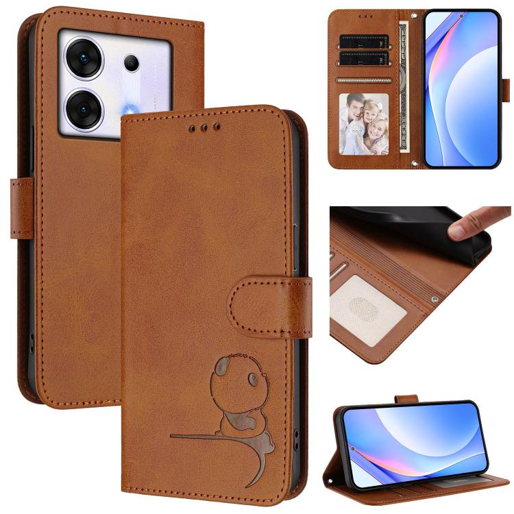 Litter Panda Embossing RFID Leather Phone Case with Lanyard, For Infinix Note 40X 5G, For Infinix Note 40 5G, For Infinix GT 20 Pro, For Infinix Note 40 Pro 4G / 5G, For Infinix Note 40 4G, For Infinix Hot 40 / Hot 40 Pro, For Infinix Zero 30 4G       ...