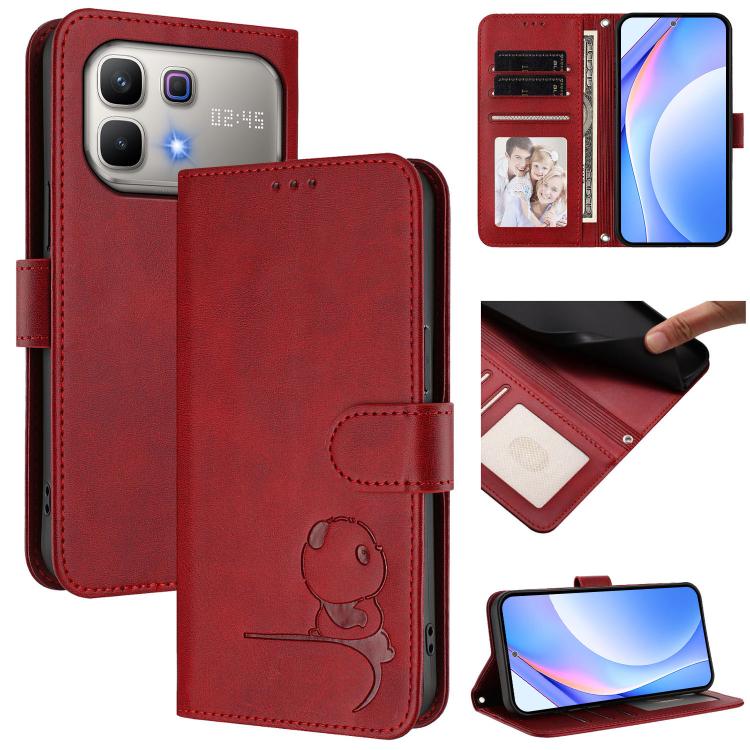 Litter Panda Embossing RFID Leather Phone Case with Lanyard, For Infinix GT 50 Pro 5G, For Infinix Note Edge 5G, For Infinix Smart 20 4G, For Infinix Note 60 / 60 Pro 5G, For Infinix Smart 10 Plus 4G, For Infinix Smart 10 / Tecno Pop 10                ...